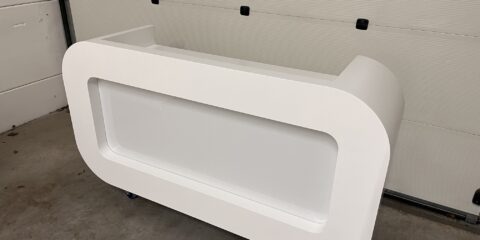 Curved wit opaal LED